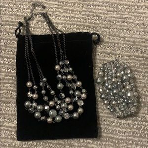 Lia Sophia multilayered necklace & bracelet